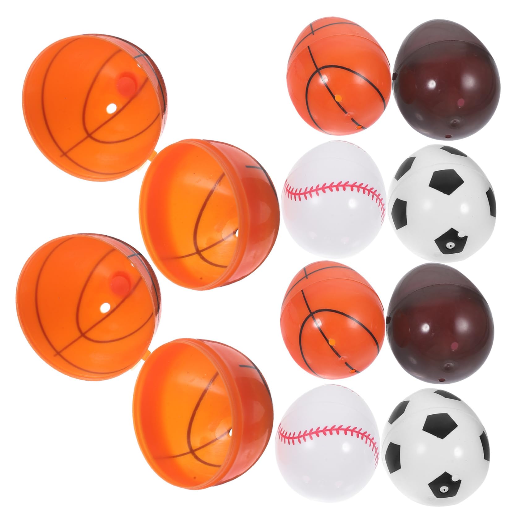 TOPBATHY 5 Set Uova Pasquali Vuote Riempibili Tema Sportivo Decorazioni per Feste Pasquali Uova per Giochi E attività per Regali E Decorazioni 12 Pezzi*5
