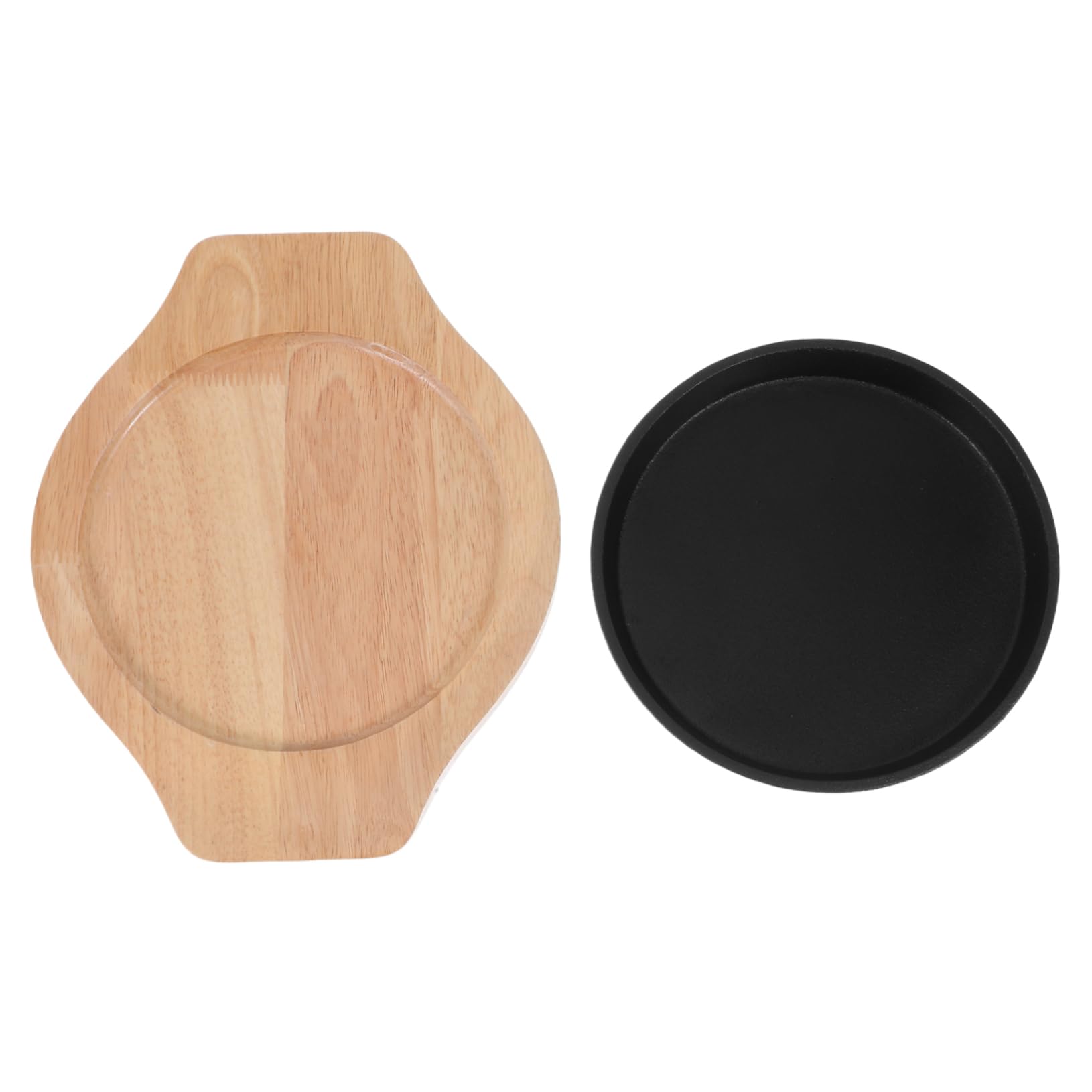 Cabilock Iron Steak Grill Pan Deep Iron Griddle for Indoor Cooking Even Heat Distribution Easy Cleaning for Family Gatherings and Restaurants