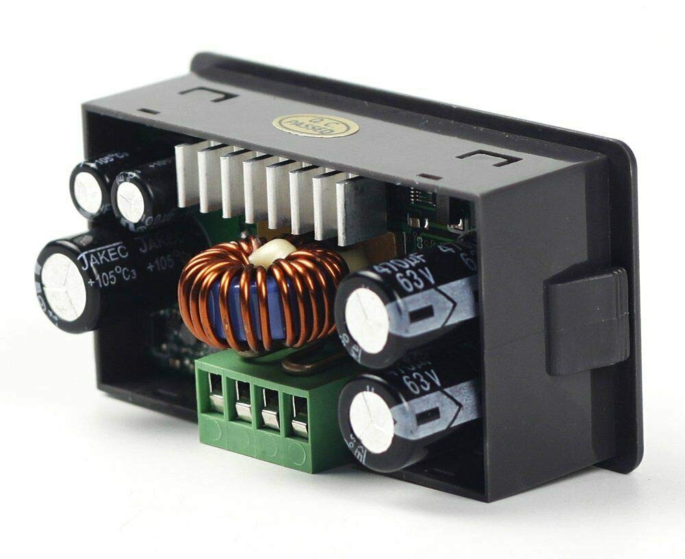 DP50V5A Module d'alimentation de contrôle programmable, régulateur de tension, DC 6-55 V à 0-50,00 V, convertisseur abaisseur réglable avec voltmètre, ampèremètre intégré, affichage couleur