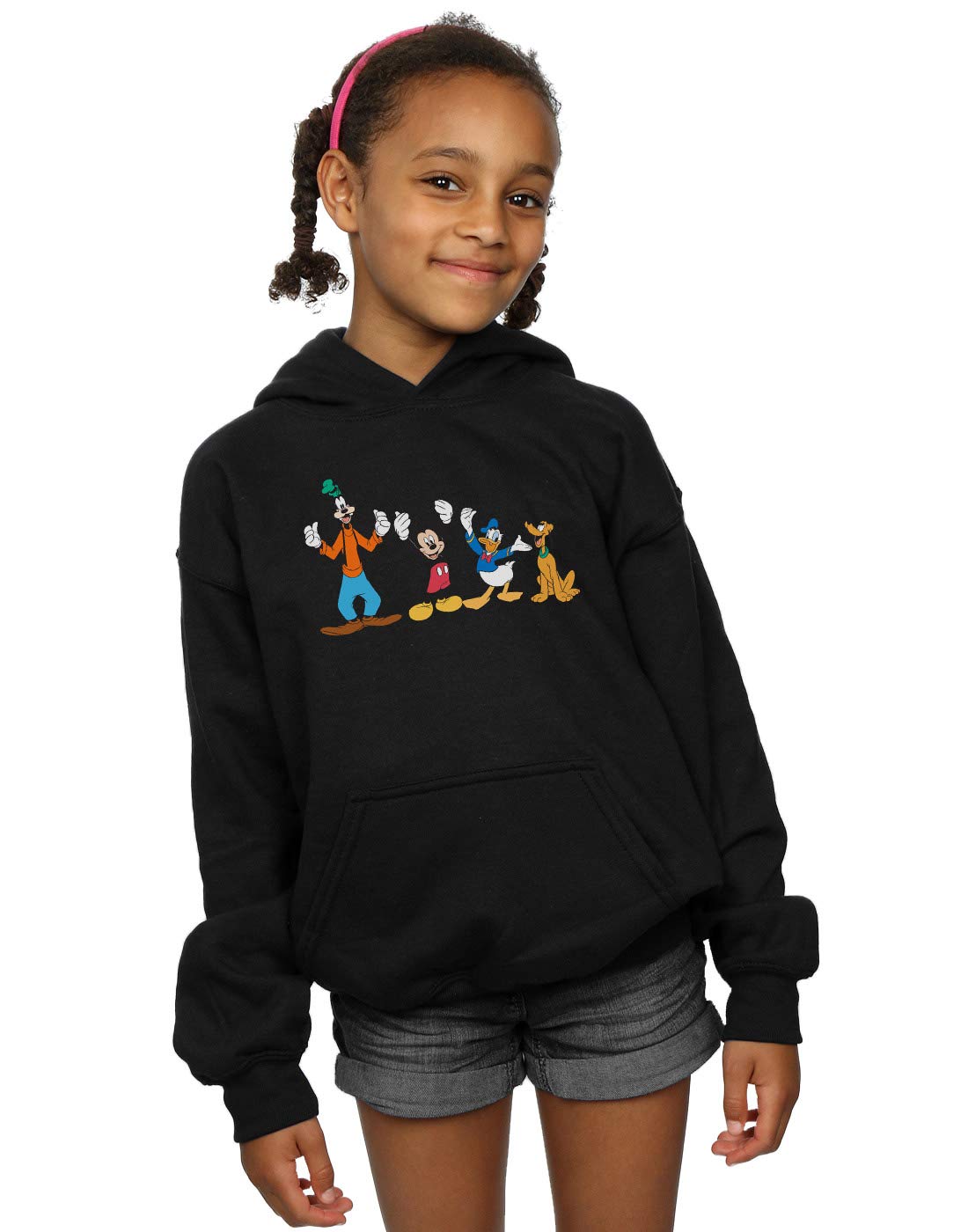 Disney Girls Mickey Mouse Friends Hoodie Black 9-11 Years