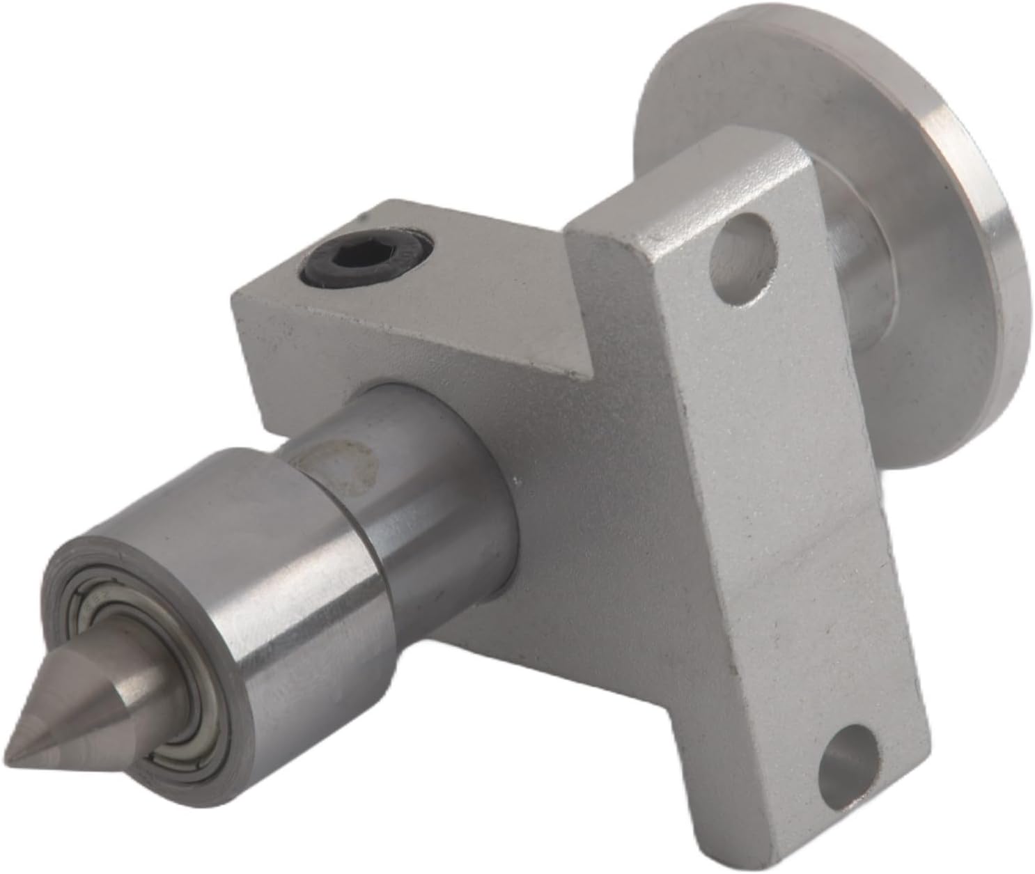 Double Bearing Live Center Adjustable Revolving Centre for Lathe Machine, Metal Construction for Enhanced Stability and Smooth Wood Metal Turning Operations, Silver