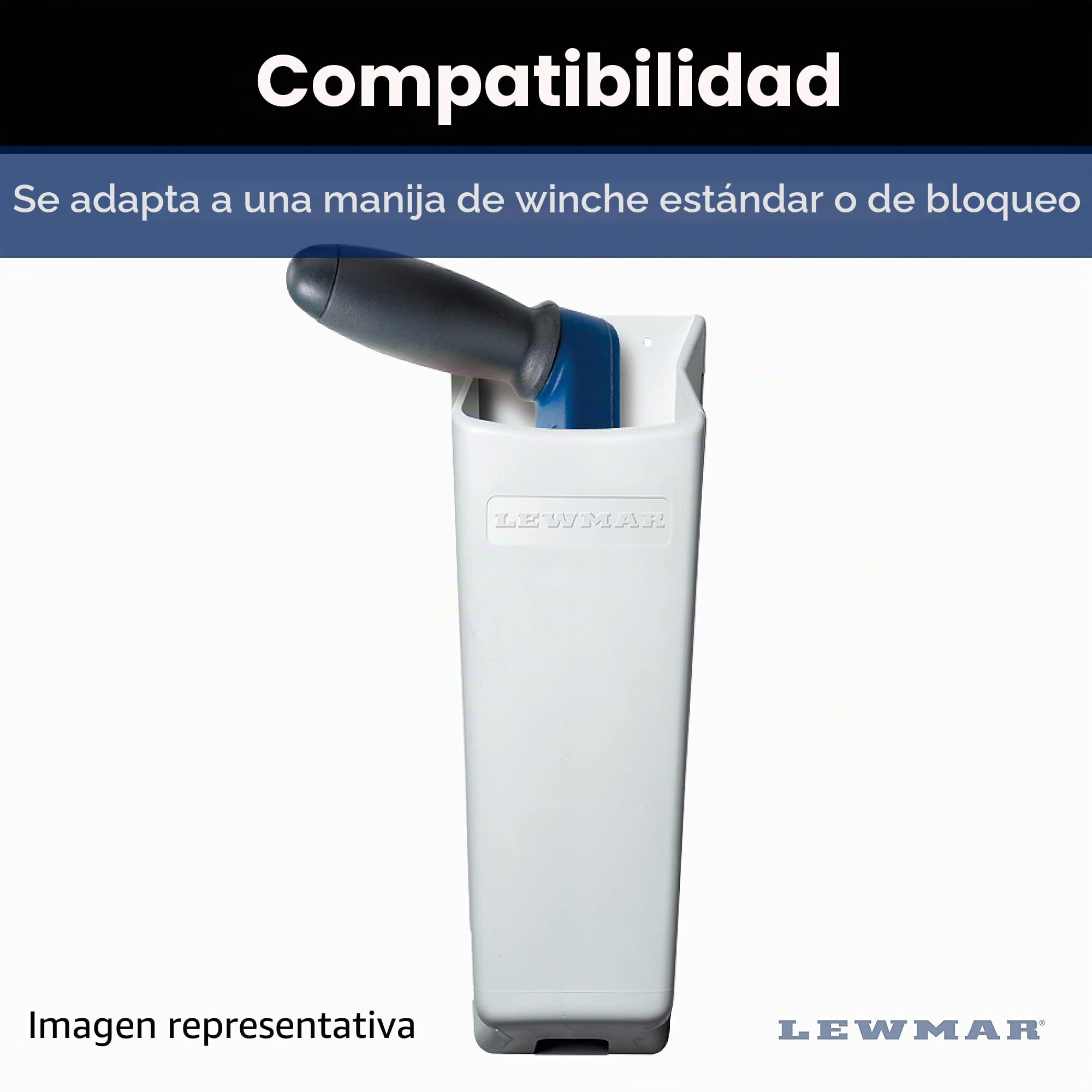 Lewmar Soporte para Mango de cabrestante, Gris, estándar