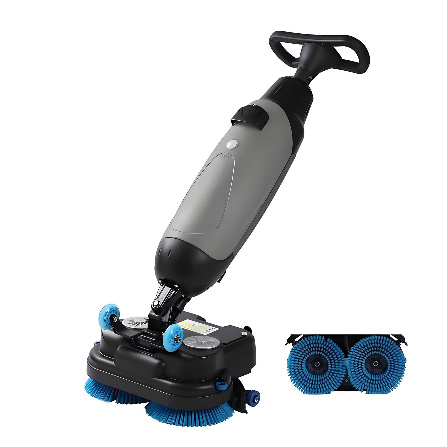 Fregadora eléctrica inalámbrica para Suelos, 36 V, 10,5 Ah, fregadora Industrial, depósito de 4 L + 6 L, para almacenes, fábricas y supermercados, 116 x 43 x 36 cm Grey