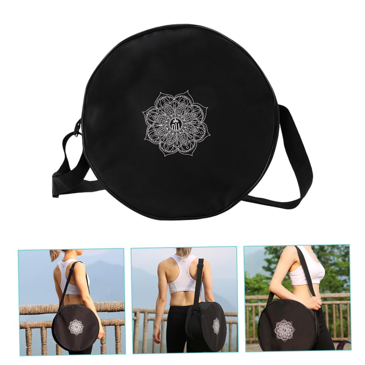 Happyyami 2stücke Yoga Aufbewahrungstasche Große Kapazität Sportzubehör Yoga Block Tasche Rückroller Organisator Tragegurt Für Yogazubehör