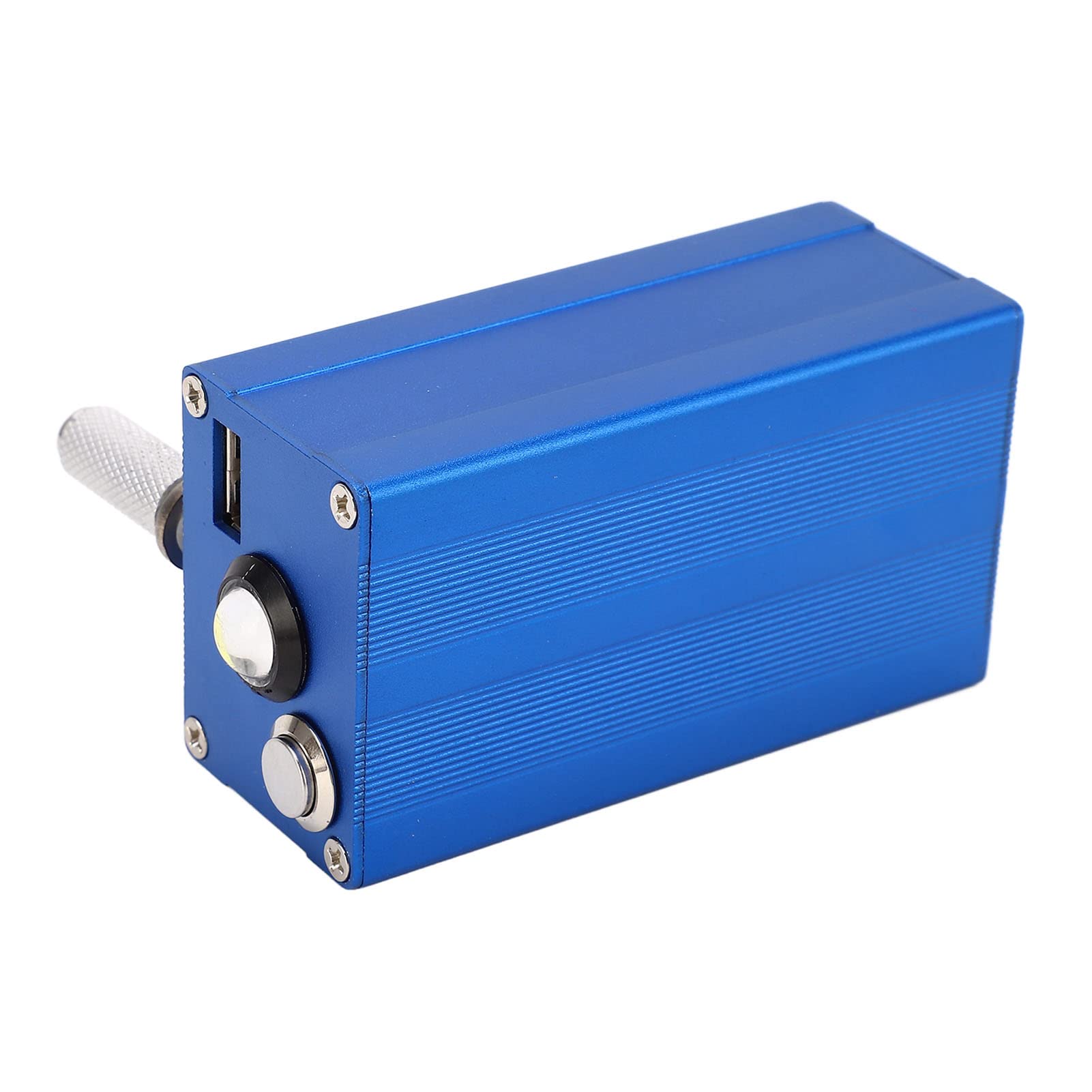 Generador de Mano Manivela Cargador de Teléfono de Alta Potencia con Luz COB Material de Aleación de Aluminio Fuente Recargable Portátil para Energía de Emergencia