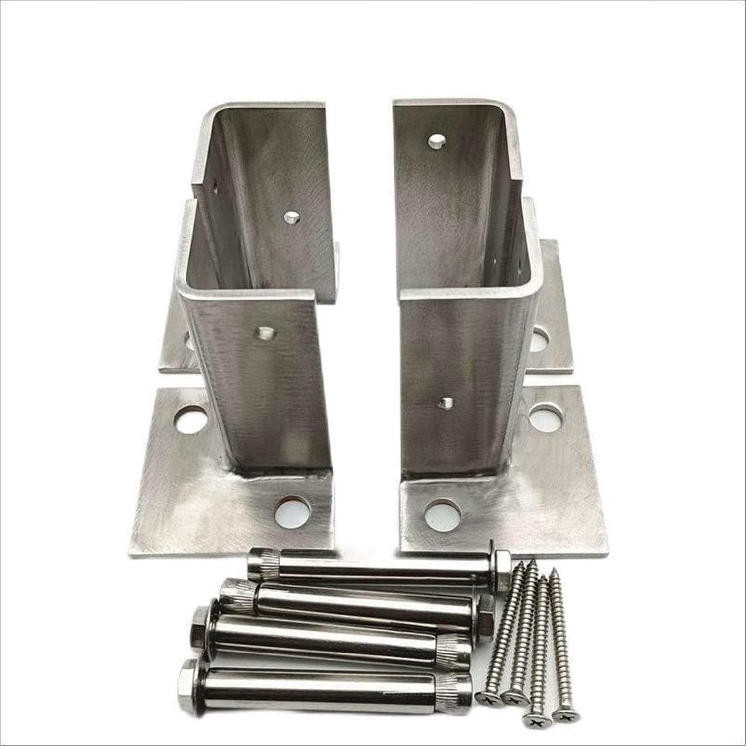 Fixation poteau clôture stable : kit 16 pièces réglables pour réparer un support de pergola dégradé