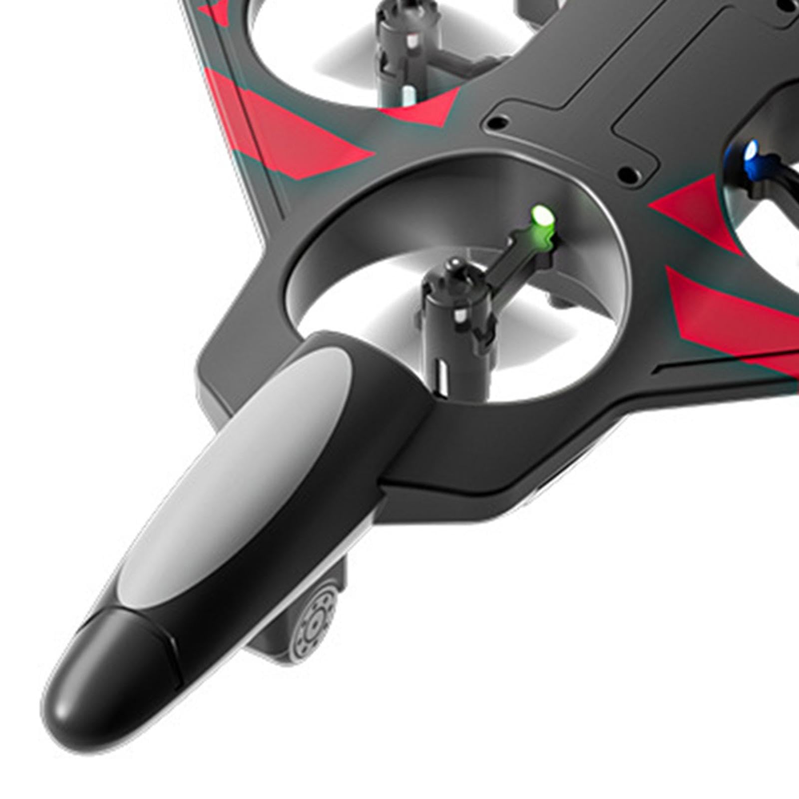 1 Pezzo Aeroplano Radiocomandato RC Plane Hobby Glider Elicottero Quadcopter Telecomando Struttura Robusta Funzione velocità Doppia Regolabile Illumin, Rosso con 3 Batterie