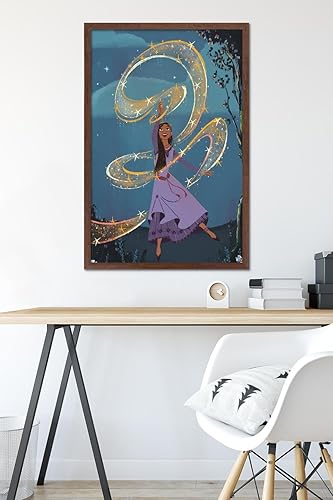 Vista 15 de Trends International Disney Wish - Póster de collage 6 (Asha), 34 pulgadas de largo x 22.4 pulgadas, paquete de póster y clip