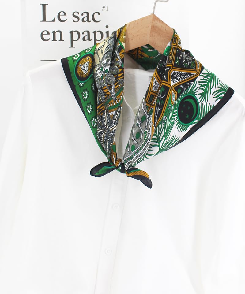 Image of ANDANTINO 100% Mulberry Silk Scarf -21 inch Square Neckerchief with Gift Packed