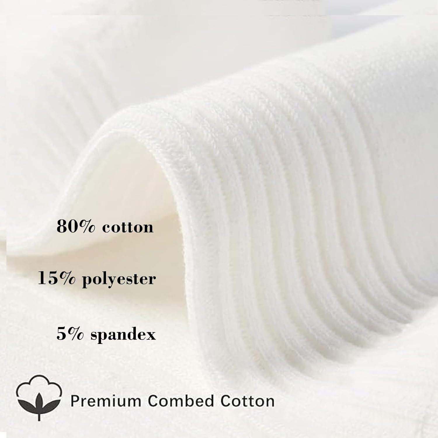 Sunporx Ruffle Ankle Socks Knit Cotton Breathable Comfortable Black Socks for Girls 6 Pack - Image 3