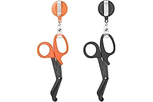 2-Piece Badge Reel Scissors: Precision Shears for Nurses, Sewing, and General Use