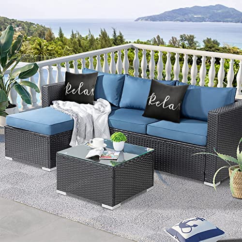 Merrycolor Set Of 2 Black And White Outdoor Waterproof Pillow Covers 18X18 Relax Throw Pillow Covers Decorative Outdoor Pillows For Patio Furniture #TOP5