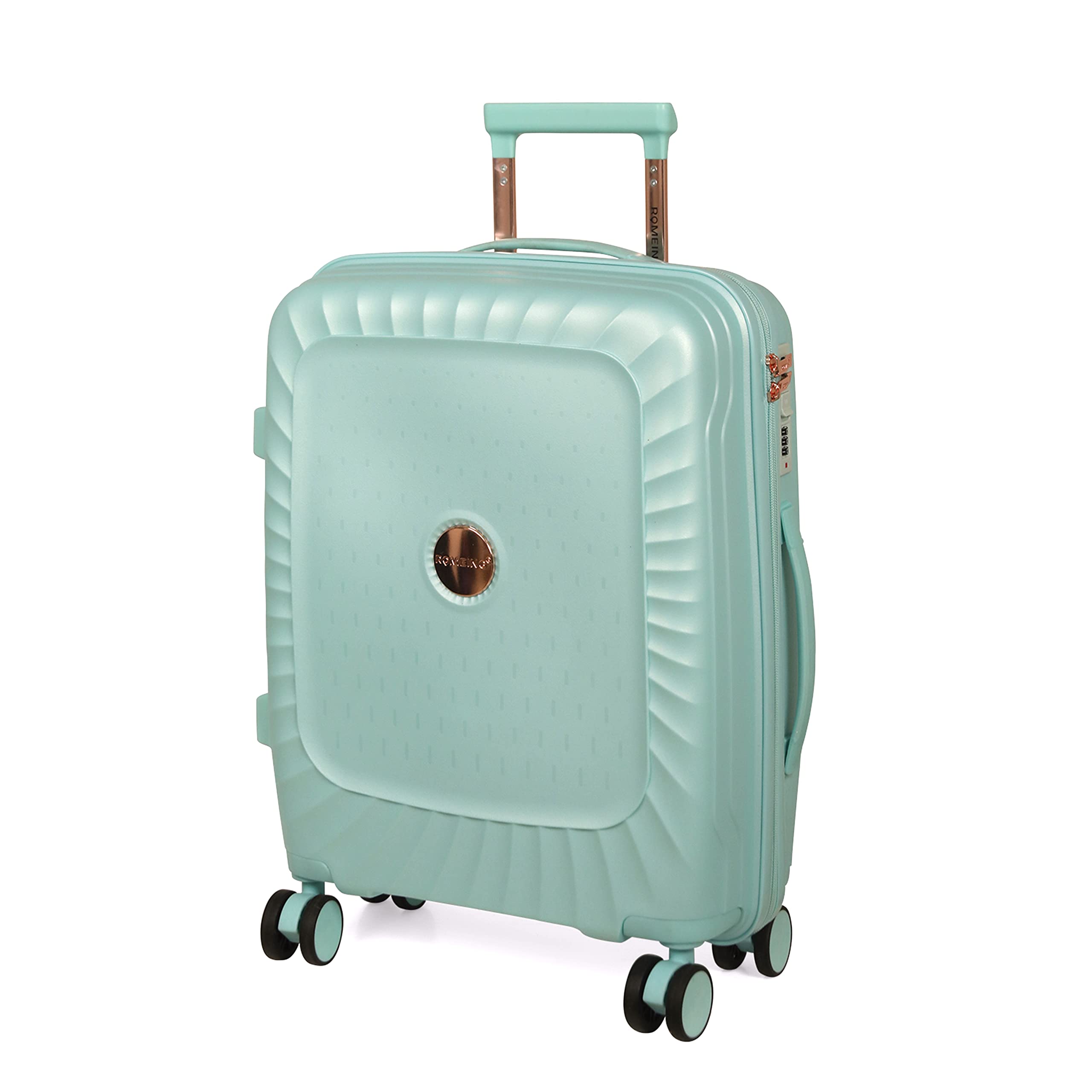 Sicily 20 inch, Polypropylene Luggage, Hard Sided, (Sky Blue 55 cms) Small Cabin Trolley Bag | 8 Spinner Smooth Wheels | TSA Lock | Unbreakable | Men & Women & Kids