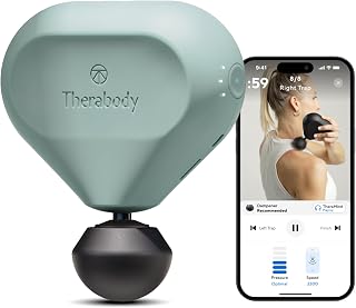 Mini (2nd Generation) by Therabody - Handheld Electric Massage Gun - Compact Deep Tissue Treatment for Any Athlete On The Go - Portable Percussion Massager with QuietForce Technology (Green)