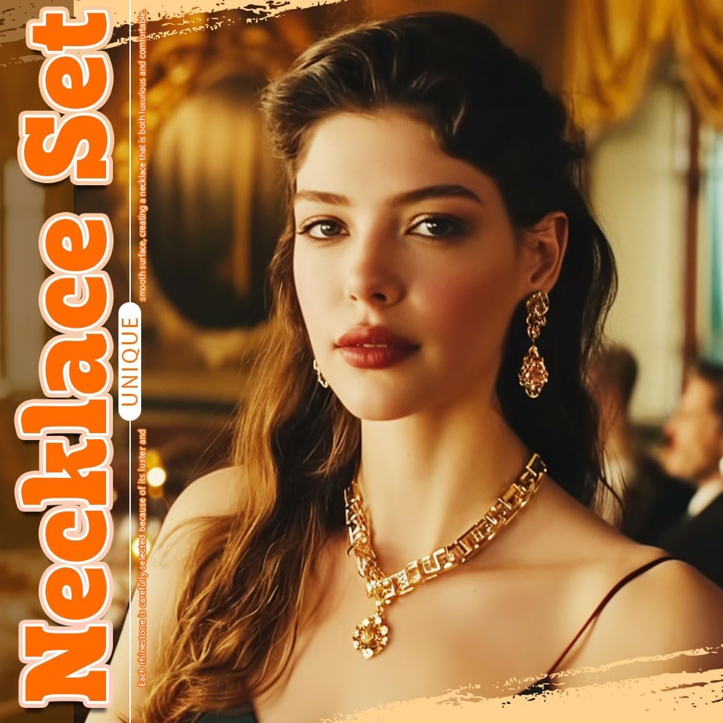 JEWEKY African Jewelry Sets Gold Choker Necklace set for women - Image 7