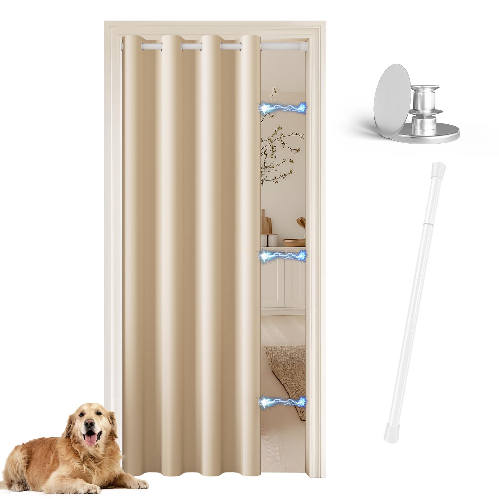 rideau de porte thermique sans perçage