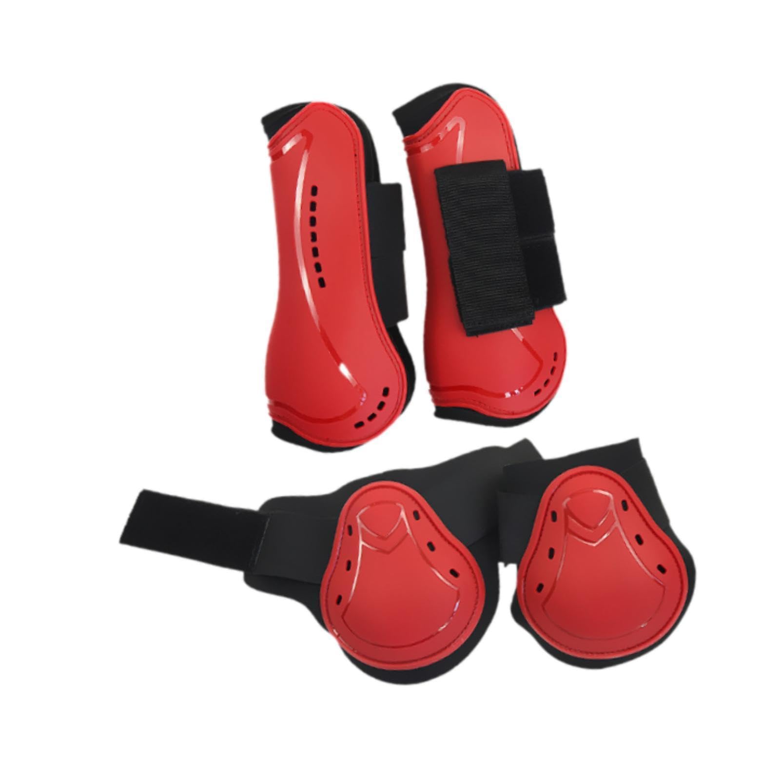 Gralara 4 Protectores de tendón para Caballos, Equipamiento Ecuestre, para Patas Delanteras y traseras.