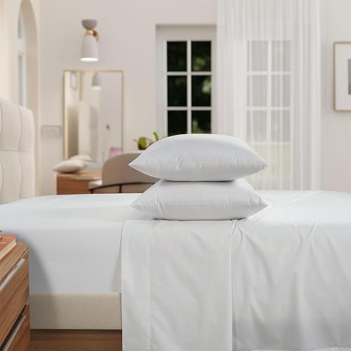 Miniatura 9 de IZOD - Juego de sábanas de percal de algodón egipcio, tela ligera, crujiente y refrescante, 100% algodón de fibra larga, sábanas de bolsillo