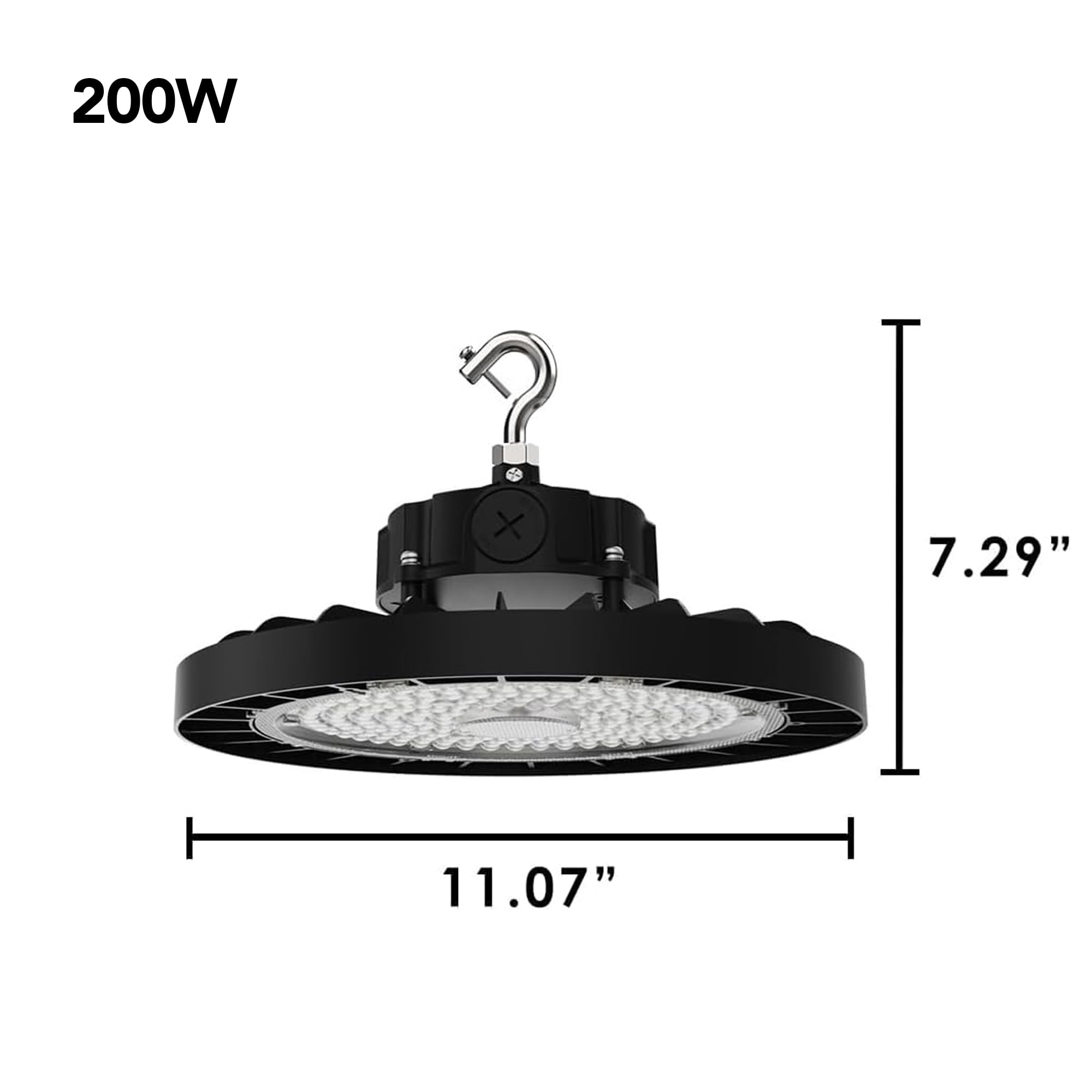 WareLight LED UFO High Bay Light 30 000 Lumen 200W 5000K Daylight Dimmable Commercial Ceiling Fixture 120 277V — view 2
