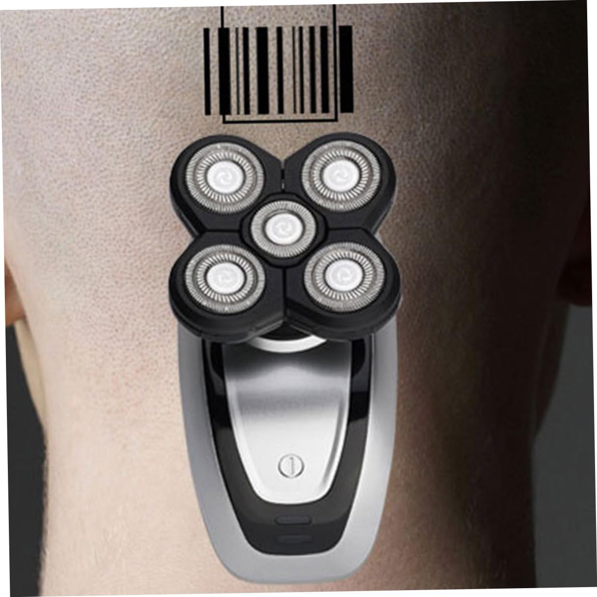 Housoutil Rasoio Elettrico USB Ricaricabile a 5 Lame Testine Flottanti 4D Spazzola Rotante per Viso Ipx6 Doppio Uso Barba e Chioma Ricarica USB per Uomo