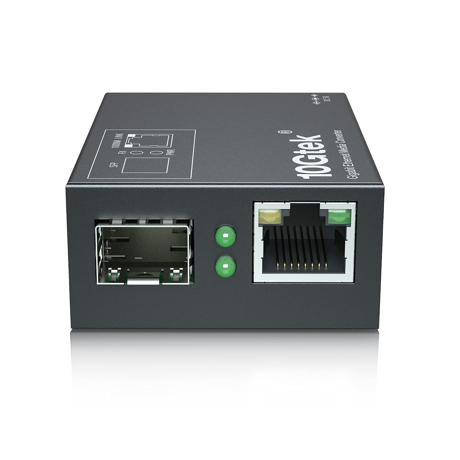 Une paire de mini convertisseurs de médias Gigabit fibre vers Ethernet, multimode double LC vers RJ45, 10/100/1000Base-Tx vers 1000Base-SX, avec module SFP 850 nm, portée de 550 m
