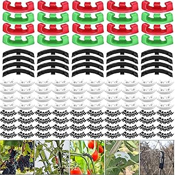 150 Pcs Low Stress Training Clips, 90 Degree Plant Clips Branches Clips Control The Growth of Plants Branches Clamps for Low Stress Planting Clip Climbing Plants Garden Plant Grow Tools