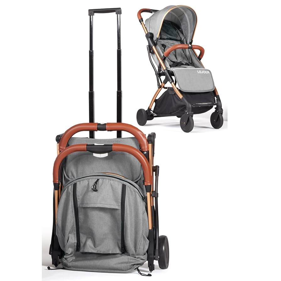 Lejoux™ Baby Pushchair Stroller– Lightweight Foldable Travel Buggy with  5-Point Harness, Adjustable Seat Back and Oversize Basket Folds with 1 Hand  – Smooth Swivel Wheels Rain Cover (Grey) : Amazon.co.uk: Baby Products