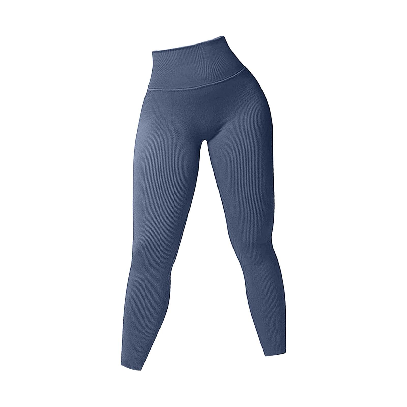 APIRILY® Womens Yoga Pants High Waist Leggings Stretch for Running Exercise Workout Blue Gray M | Sporting Goods | Fitness Running & Yoga | Clothing & Accessories | Womens Clothing | Track Suits-image-1