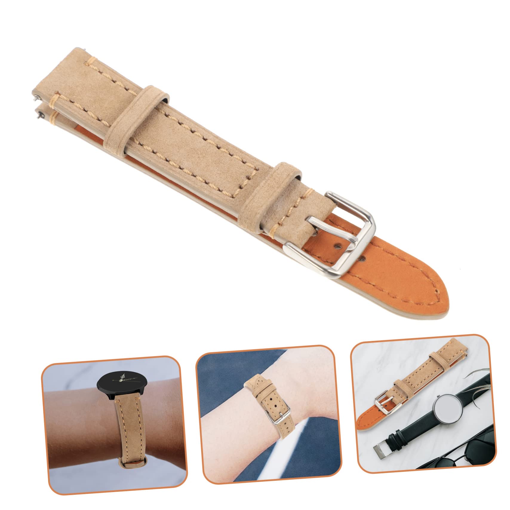 OSALADI 2 Pièces Bracelet En Daim Souple Bracelet De Montre Réglable Reloj Para Hombre Inteligente Smartwatch Accessoires Résistant À L'Usure Accesorios De Smartwatch Hommes Smartwatch
