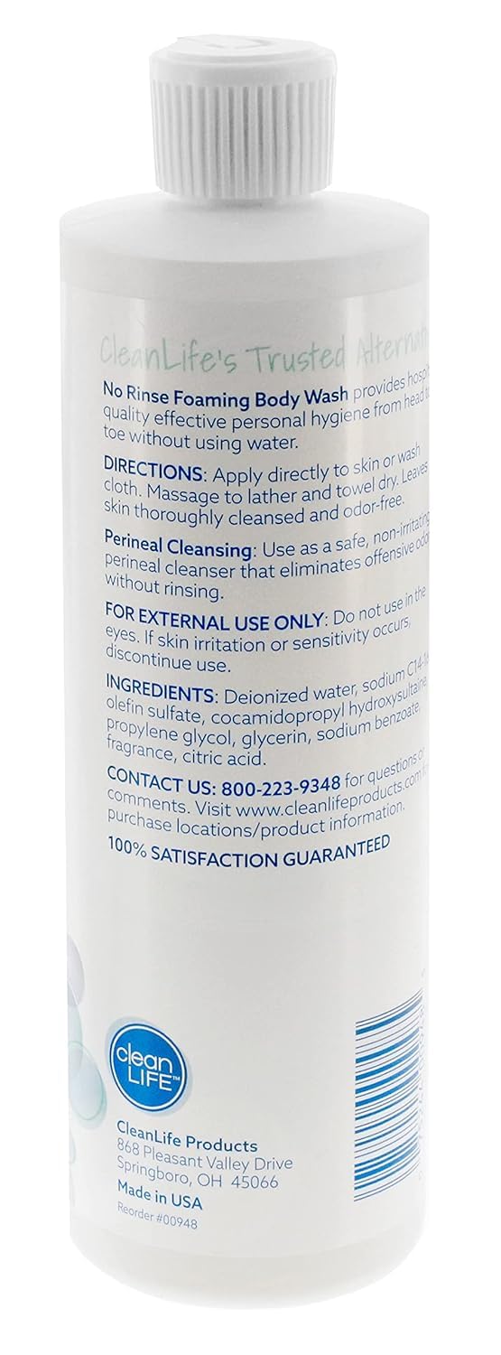 No-Rinse Schaum-Duschgel, Nachfüllung von 473 ml: Schaumreiniger ohne Wasser oder Aufhellung, hinterlässt die Haut sauber und mit Feuchtigkeit. Wirksam für die Intimpflege, bietet einen idealen