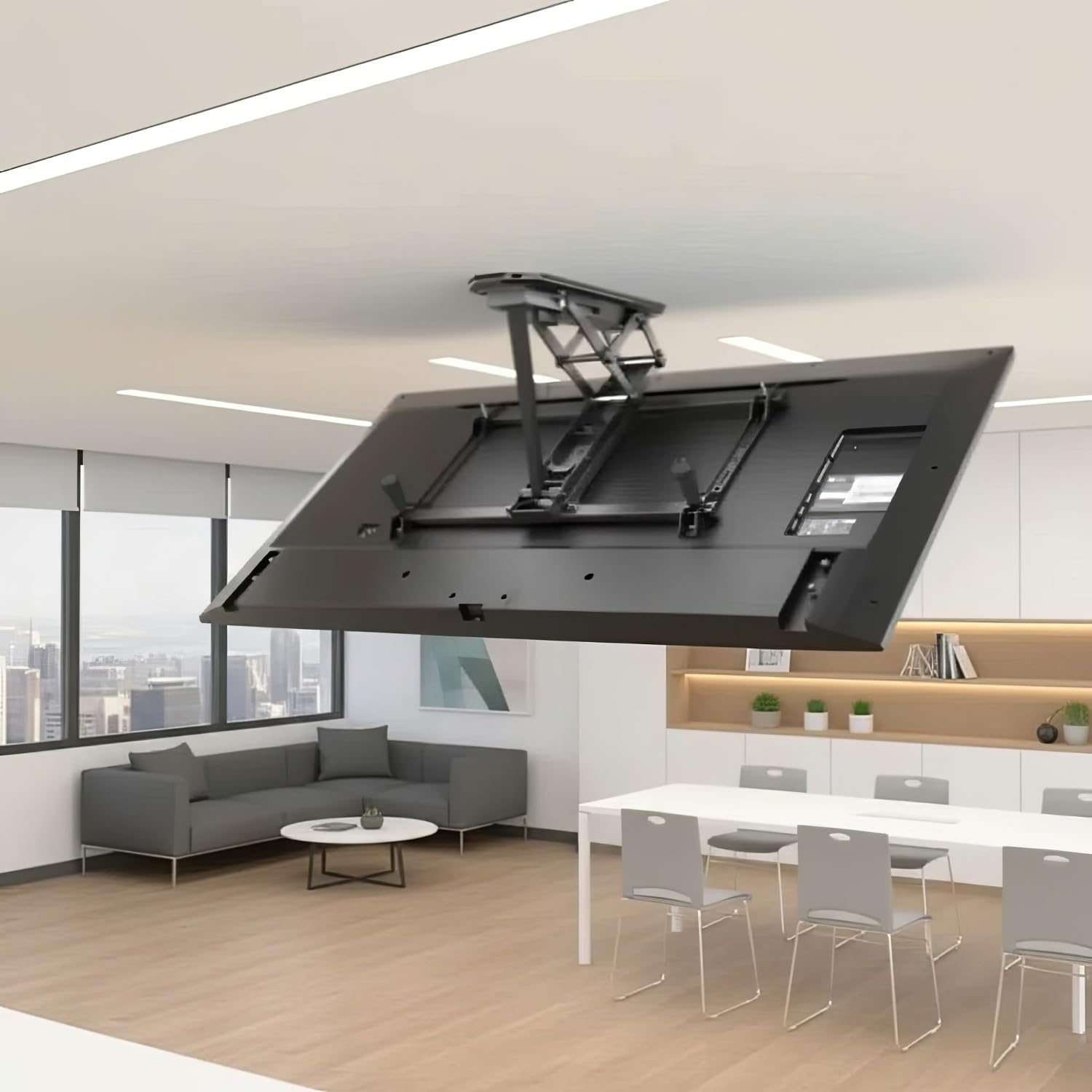 Maclean MC-880 Supporto Elettronico per TV da Soffitto Pareti Inclinate Max 35 Kg