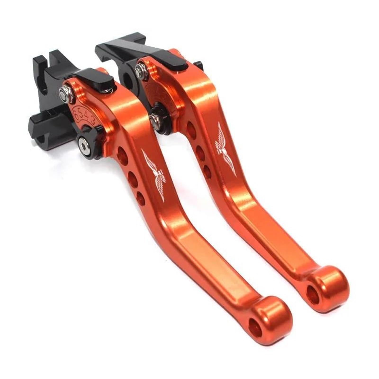 UYFYQECJY for Moto Guzzi Breva 850 1100 1200 Griso BREVA 1100 Norge 1200 GT8V CNC Motorcycle Adjustable Brake Clutch Levers Parts(Orange-A)
