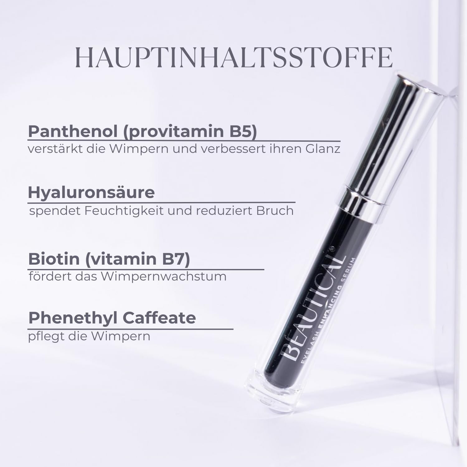 Wimpernserum mit Biotin und Hyaluronsäure, 3 ml