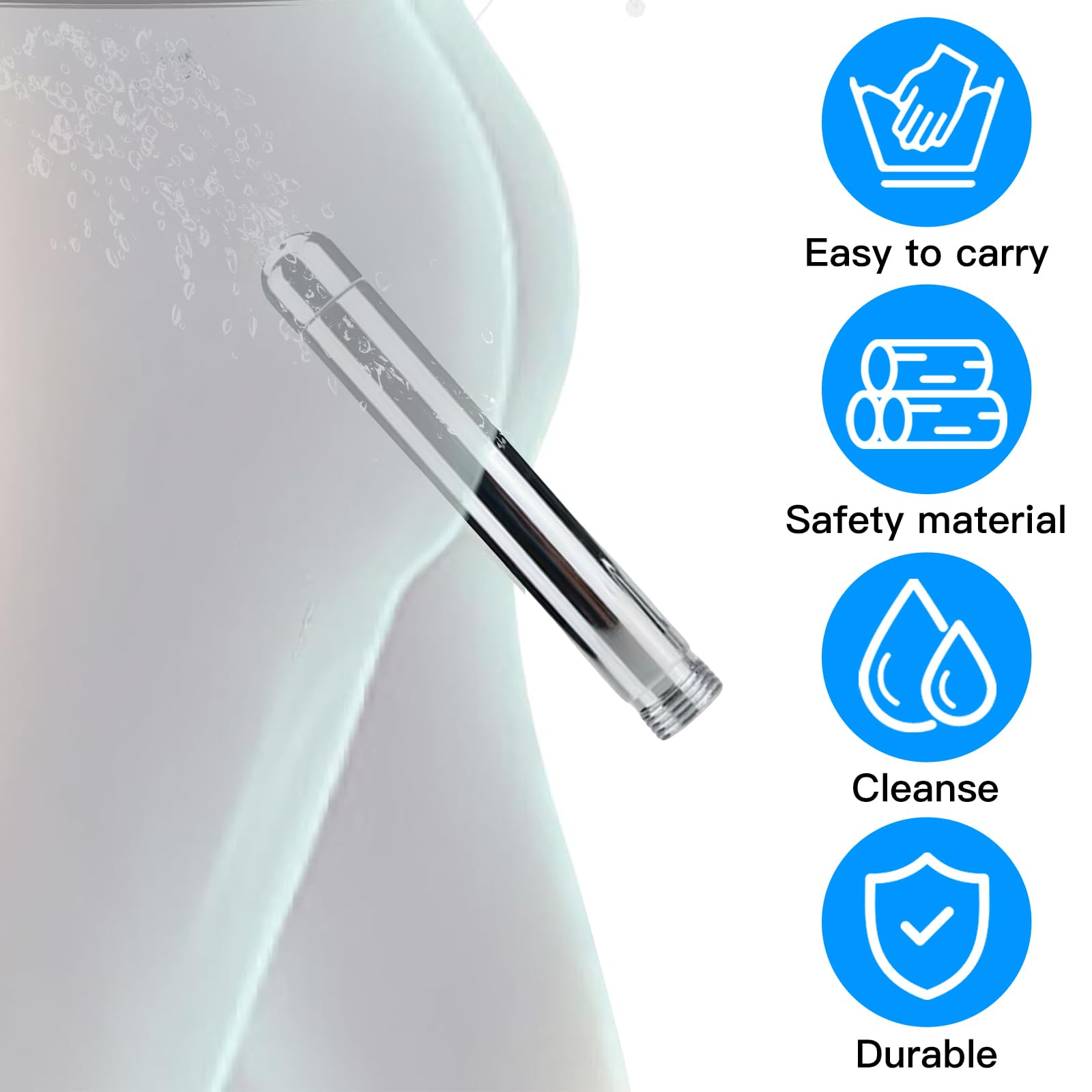 iwobi Doccia Clistere in Alluminio,Soffioni Doccia per clistere Detergente per Anale Vaginale Colonic,con 3 Soffione per Doccia