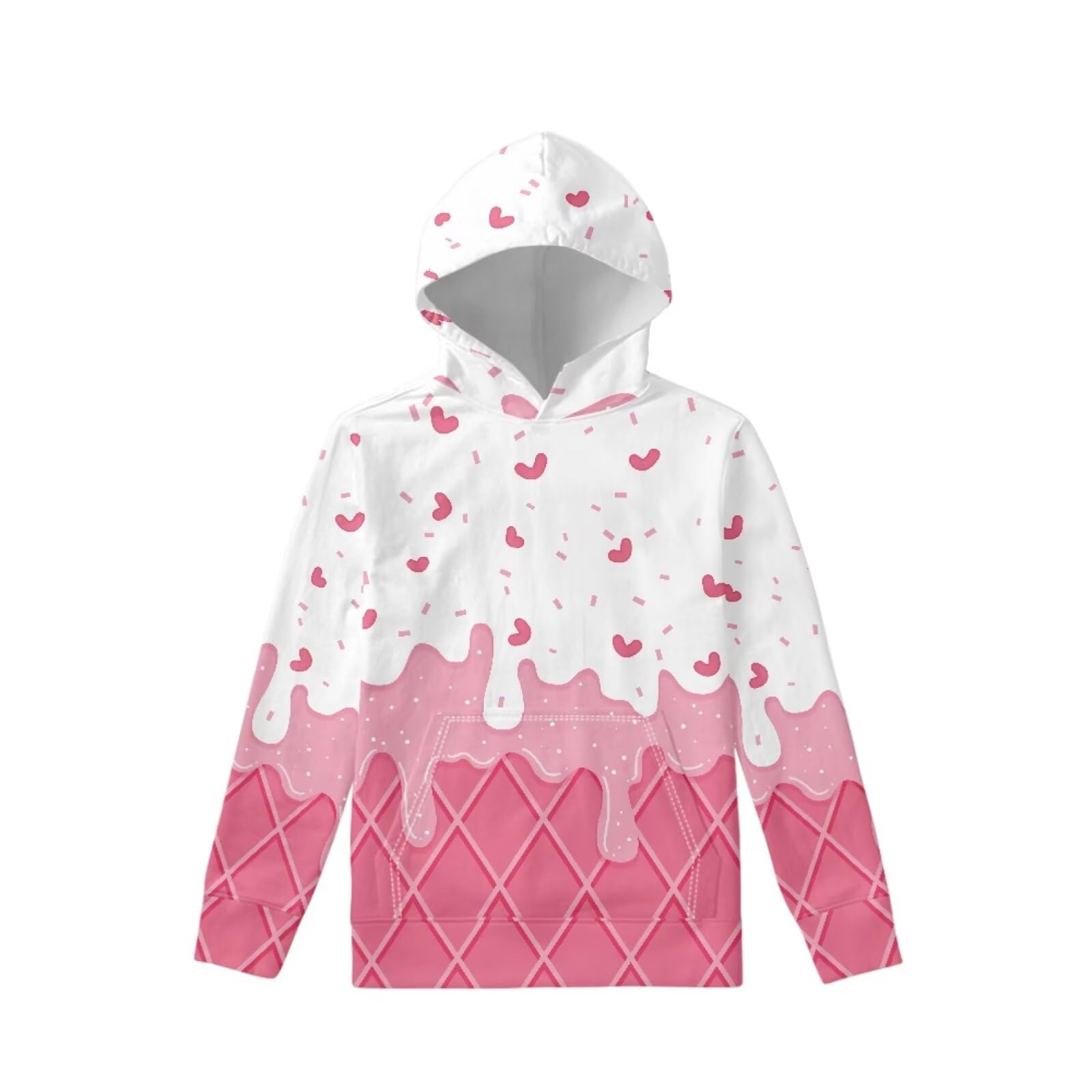Coloranimal Unisex Girls and Boys Long Sleeve Hoodies Hoody Athletic Pullover Sweatshirts Tops Age 6-16year