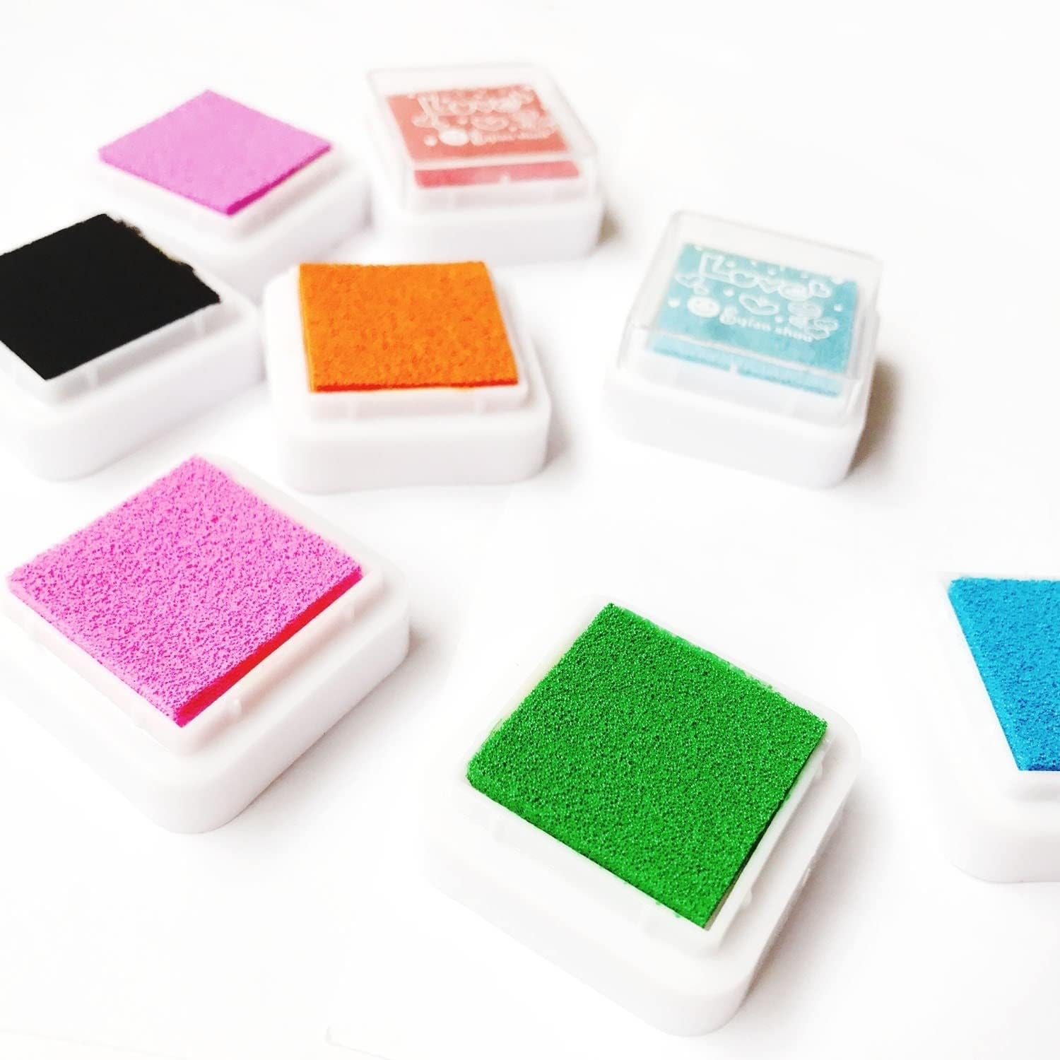 Stationery Supply Nagar Finger Craft Ink Pads, 12 Colors Craft Ink Pads for Rubber Stamps, Paper, Scrapbooking, Wood, Fabric, Best Gift for Kids 2