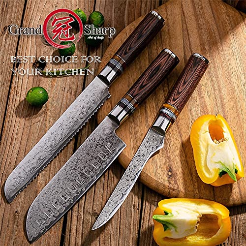 Set Cuchillos Cocina 3 Piezas Acero Aleación miniatura 5