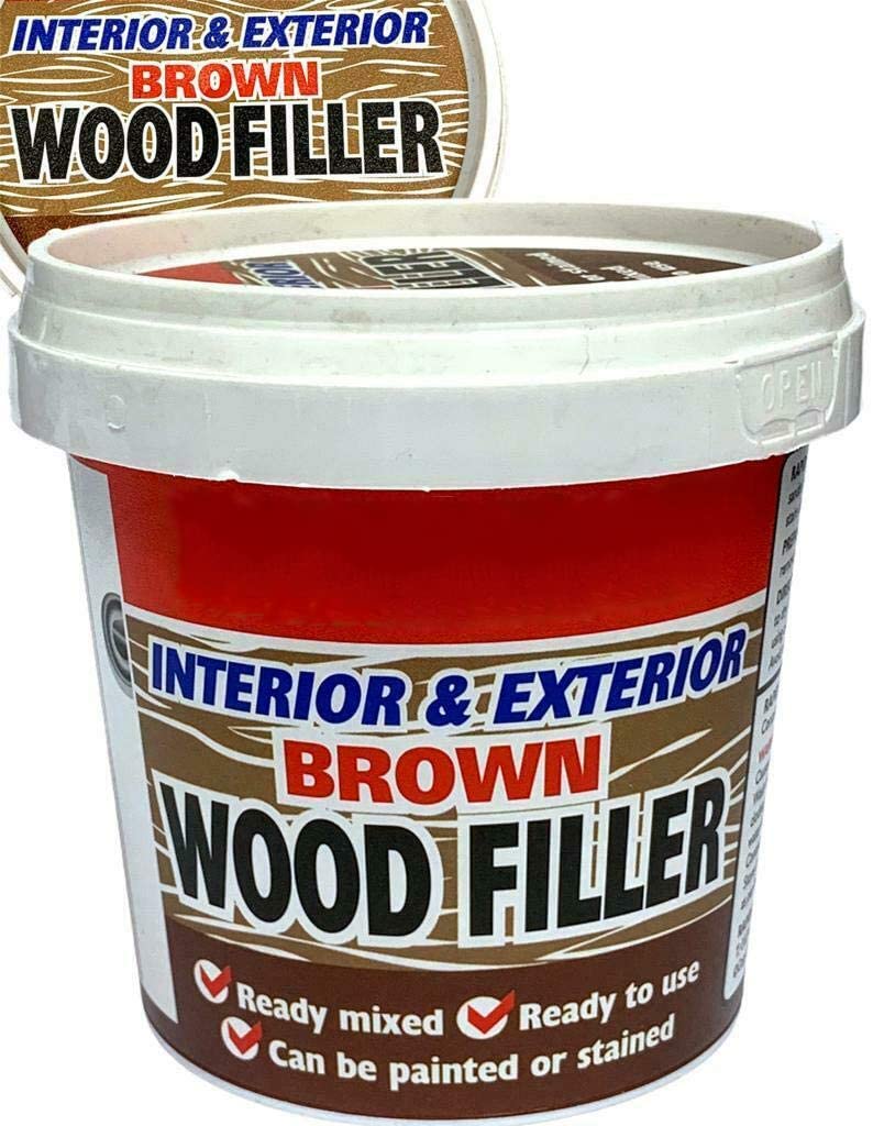 PaulStore Ready-Mixed Wood Filler – 2 x 500g Brown Crack Remover & Surface Repair – High-Performance Multi-Purpose Wood Putty for Interior & Exterior Use
