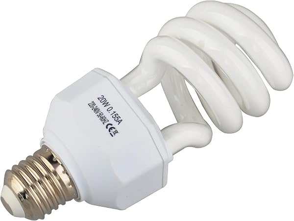 LUCKY HERP Lámpara UVB 2.4% para Pájaros, Bombilla Compacta de 20W, Casquillo E27 para Loros, Periquitos, Canarios y Aves de Compañía - 4
