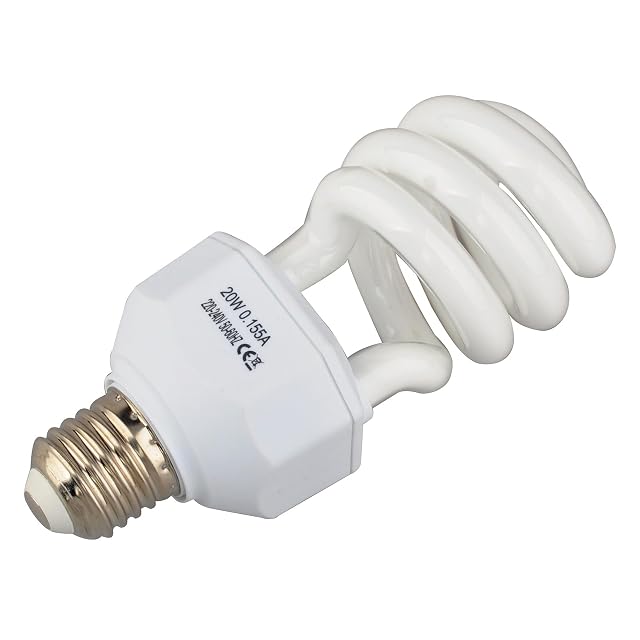 Foto 4 de 6 de LUCKY HERP Lámpara UVB 2.4% para Pájaros, Bombilla Compacta de 20W, Casquillo E27 para Loros, Periquitos