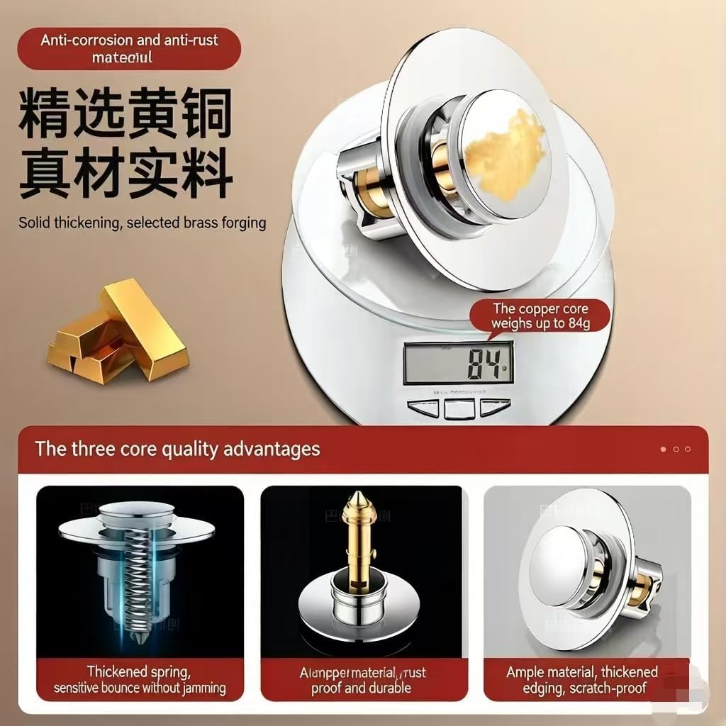 Leaking Faucet Handle of the washbasin, Bouncing Stopper core of the Basin Faucet, Universal Water Faucet. (Gun Gray (2 Pieces) Large Bounce)