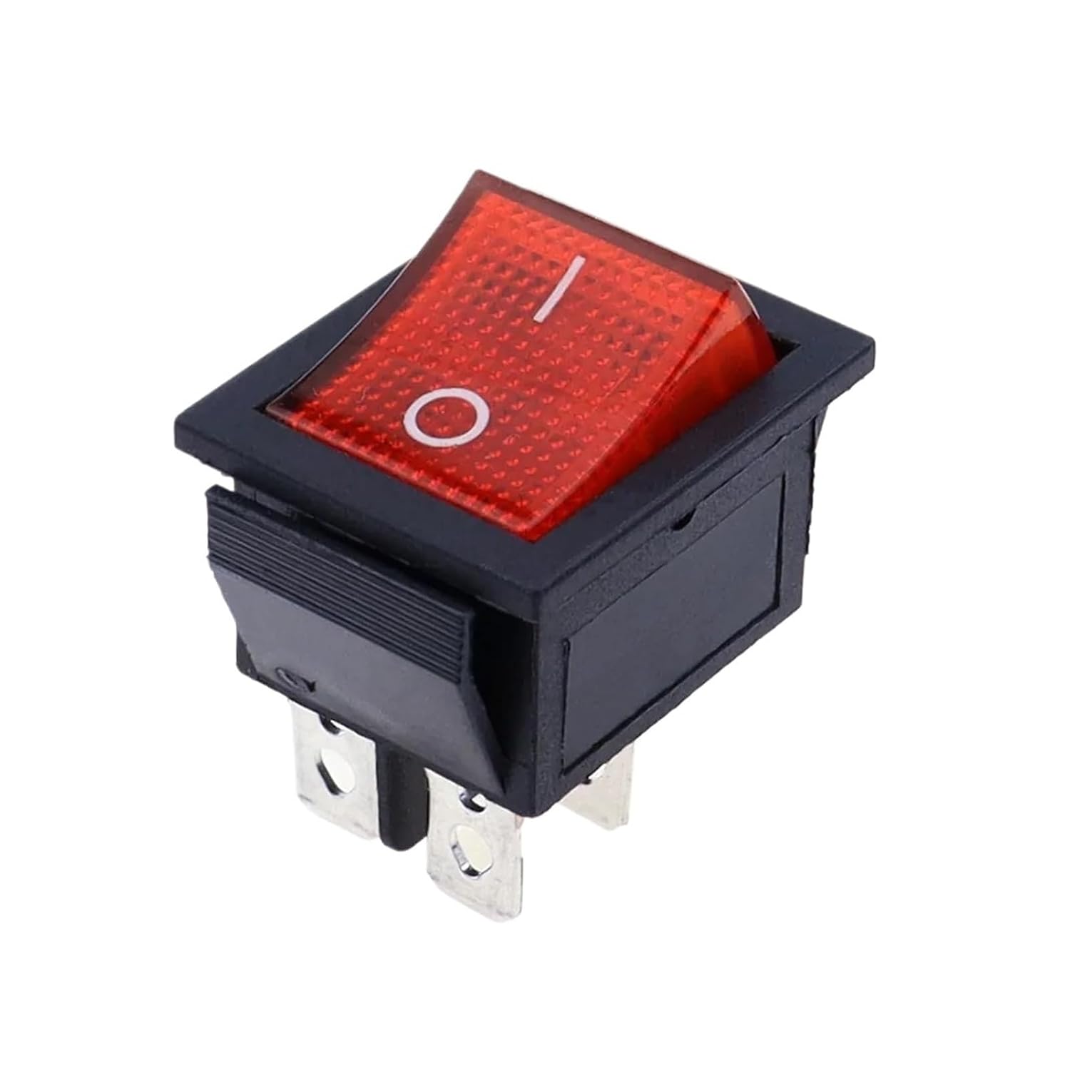 5Pcs Latching Rocker Switch Power Switch I/O 4 Pins with Light 16A 250VAC 20A 125VAC KCD4