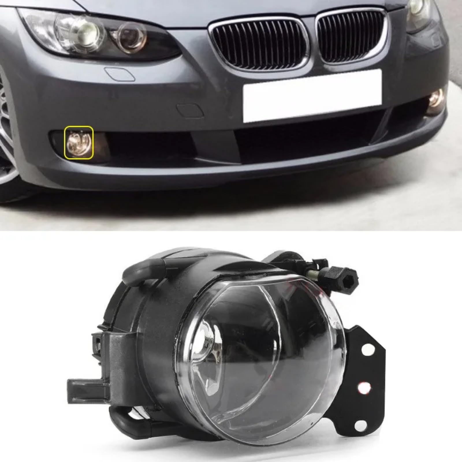 Automóvil Lampara Niebla Compatible con 335i para Base para Sedán para 4 Puertas 2007 2008 2009 2 Piezas Conjunto De Luz Antiniebla Delantera Izquierda Derecha OEM:63176910791 63176910792
