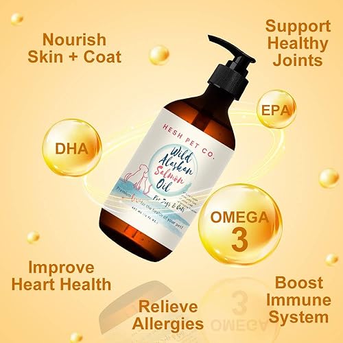 Miniatura 5 de Aceite de salmón salvaje de Alaska prémium para perros y gatos, suplemento de 32 onzas para piel y pelaje con ácidos grasos esenciales, aceite de