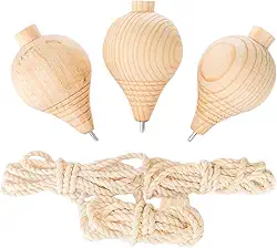 3x Piões de Madeira para Desenvolvimento Da Coordenação (Nível Intermediário)