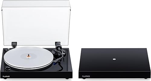 Miniatura 11 de Fluance RT85 - Tocadiscos de vinilo de alta fidelidad de referencia con cartucho elíptico Ortofon 2M azul y base aislante de madera antivibración,