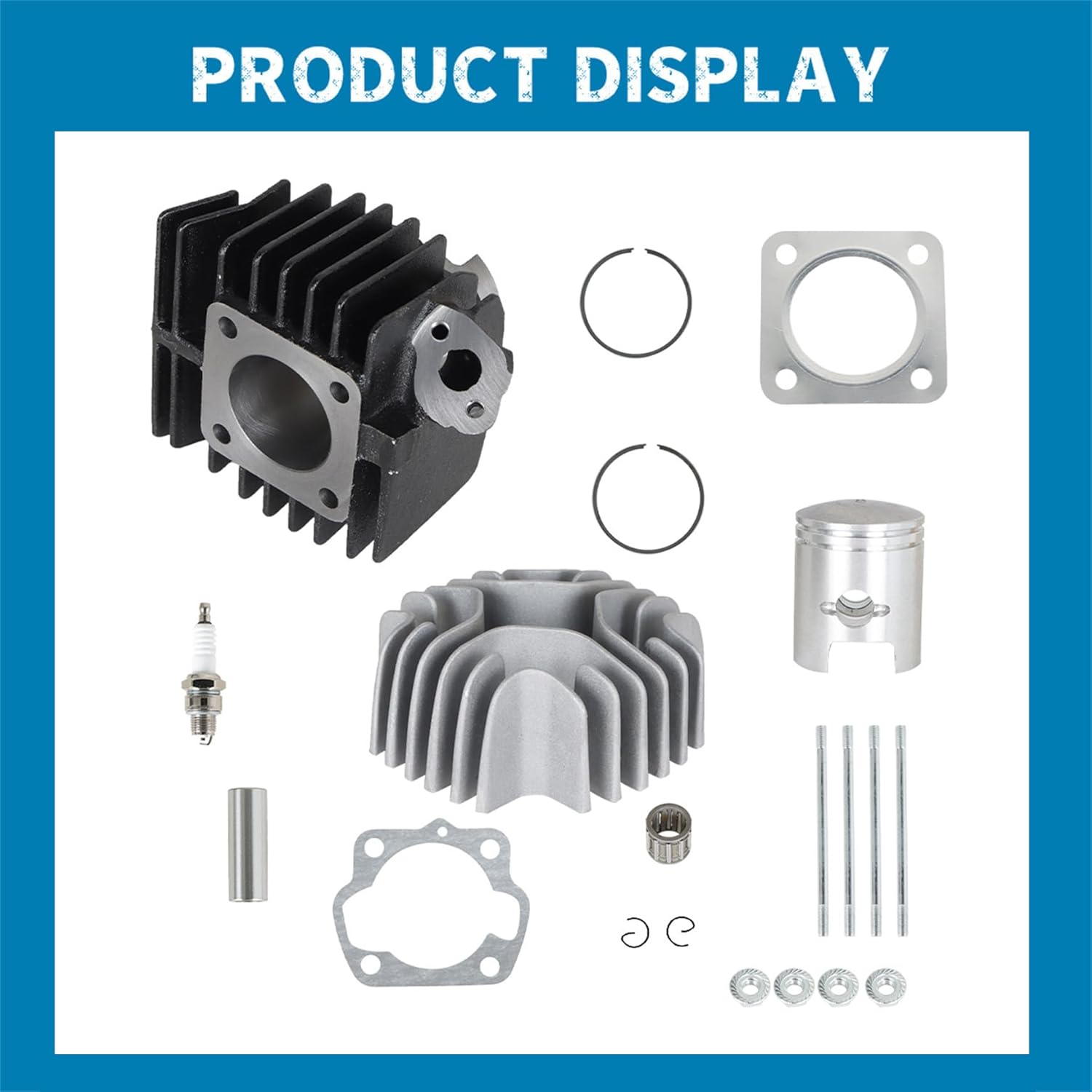 Silscvtt Piston Rings Cylinder Gasket Top Kit Replacement for Suzuki Quadmaster 2002-2005 Lt-A 50 LT 50
