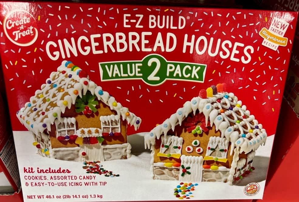 Create a Treat Decorate your own Gingerbread House, VALUE PACK 2 Houses, EZ to Build