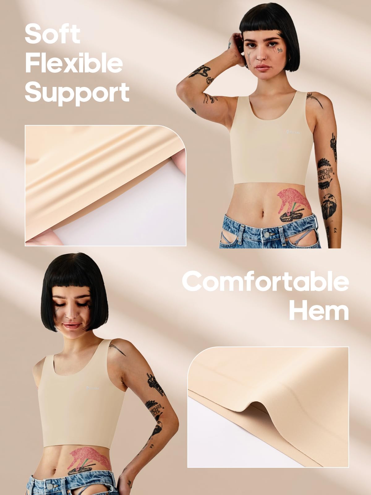 GCTBL Soutien-gorge de natation transgenre FTM Trans Binder sans couture