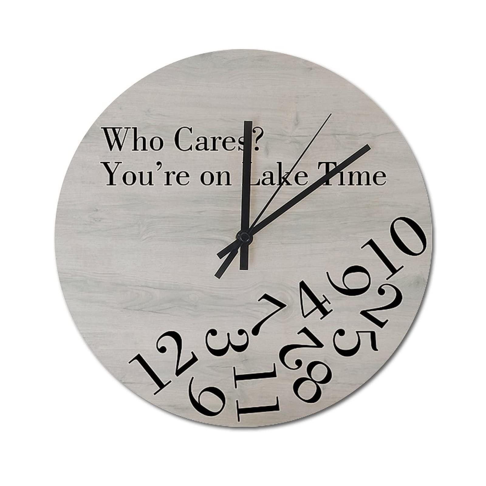 Horloge murale silencieuse vintage effet craquele de 38 cm mecanisme sans tic-tac